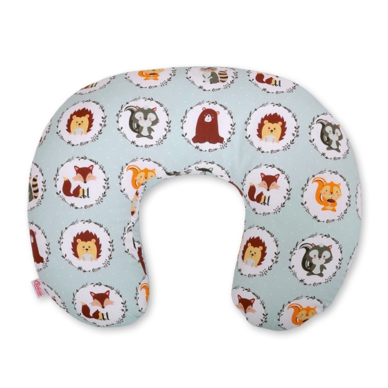 Feeding pillow - mint animals