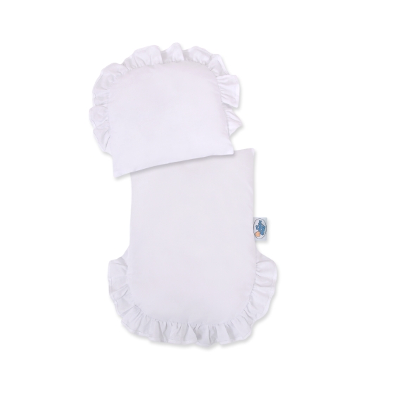 Handmade Retro Style White Wicker Doll Pram -516