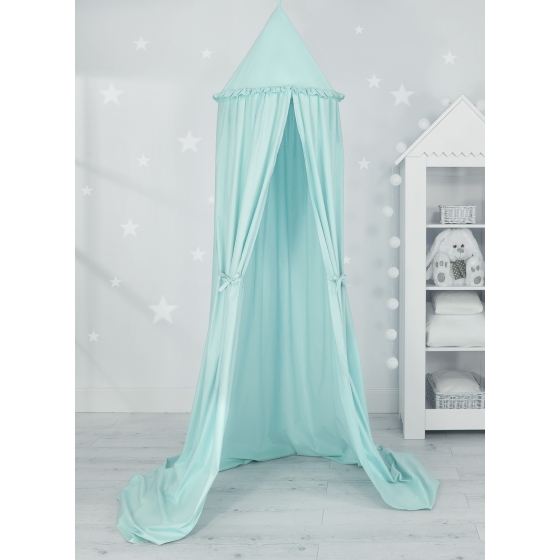 Hanging canopy Curtain Tent Cotton over Baby Bed Room in mint