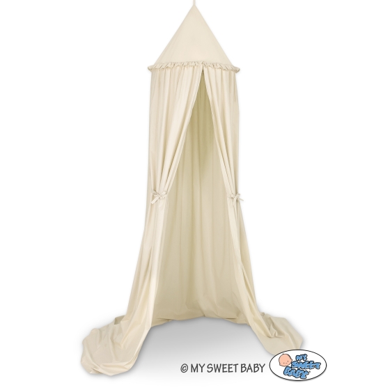 Hanging canopy Dome Cotton over Baby Bed Room in beige