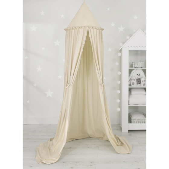 Hanging canopy Dome Cotton over Baby Bed Room in beige