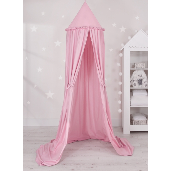 Pink hanging canopy for baby girl