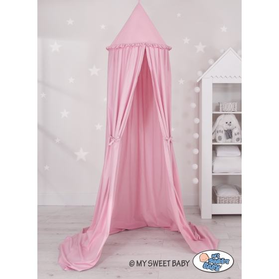 Hanging canopy Dome Cotton over Baby Bed Room in pink