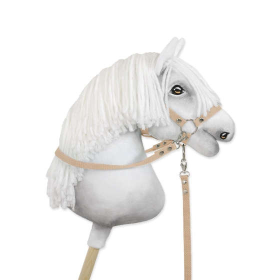 Hobby Horse reins for halters - beige