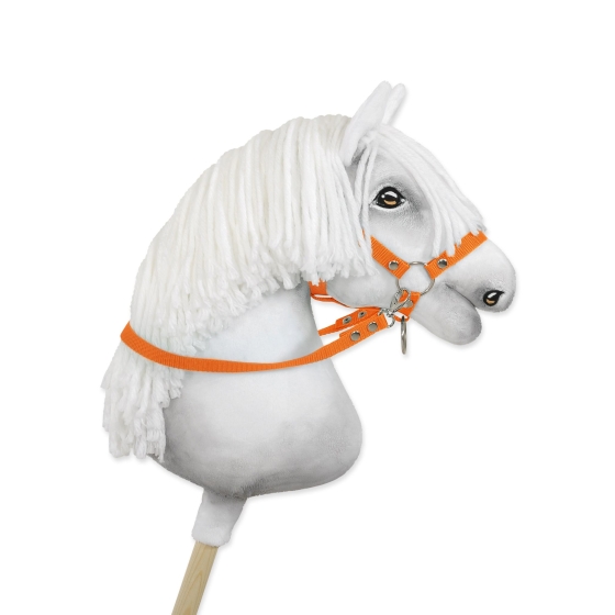 Hobby Horse reins for halters - orange