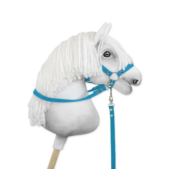 Hobby Horse reins for halters - turquoise