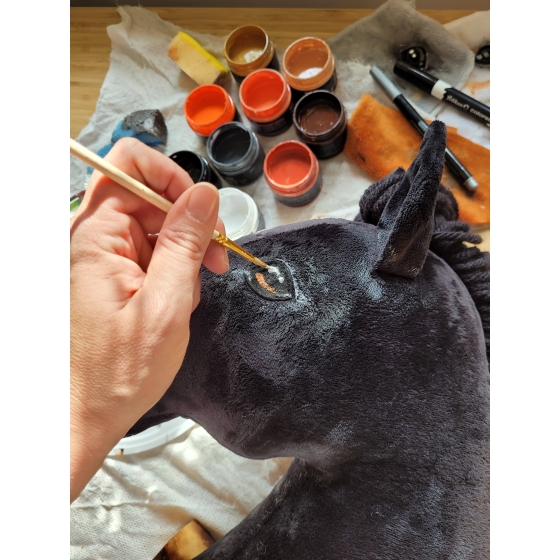Hobby Horse - black horse A4
