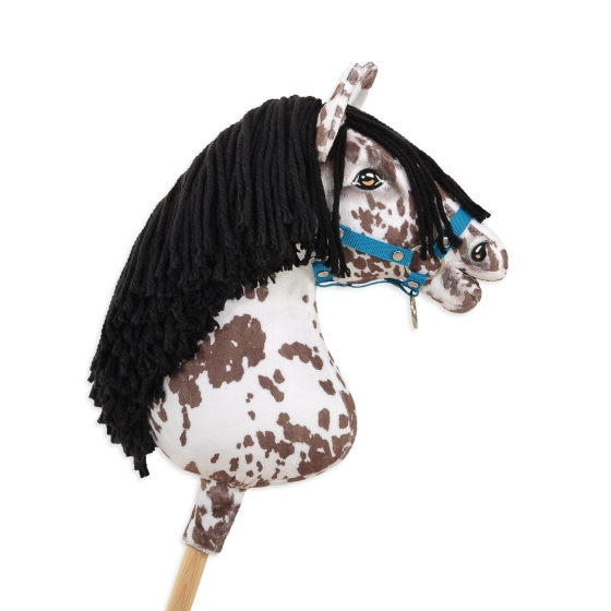 Hobby Horse - brown leopard horse with a black mane A3