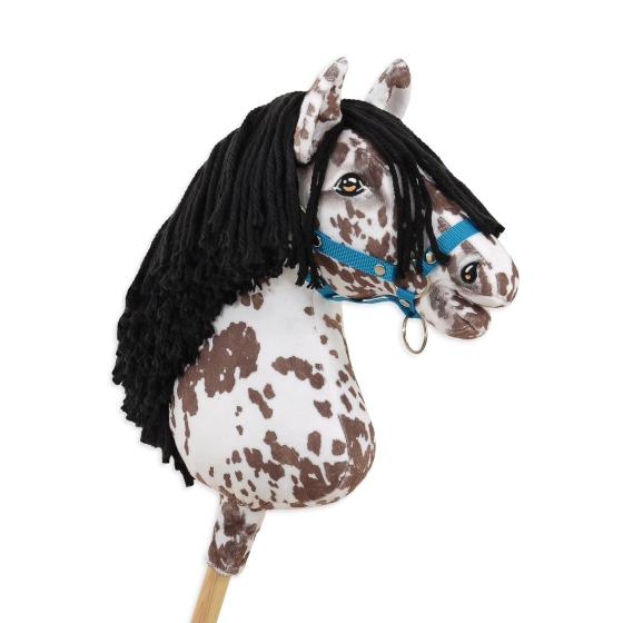 Hobby Horse - brown leopard horse with a black mane A3