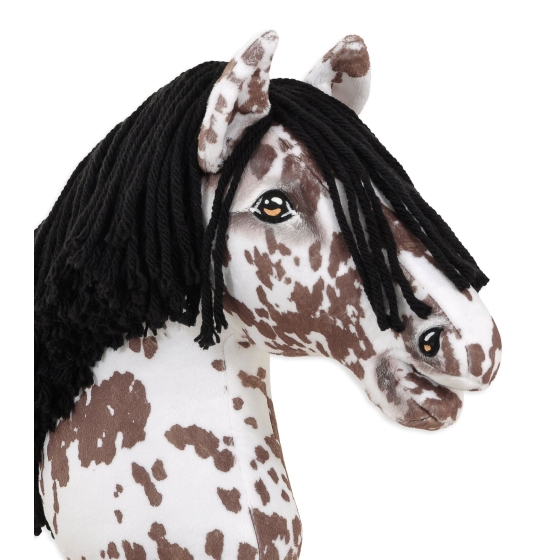 Hobby Horse - brown leopard horse with a black mane A3