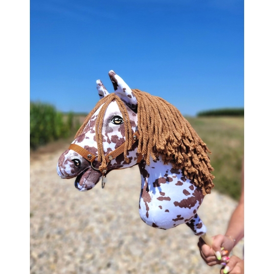 Hobby Horse - brown leopard horse with a brown mane A3