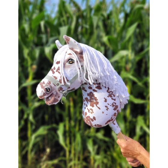 Hobby Horse Brown leopard horse White Mane A3