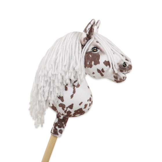 Hobby Horse - brown leopard with a white mane A4