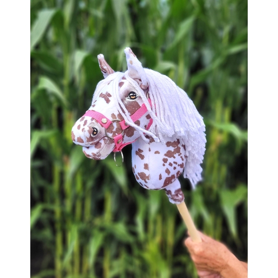 Hobby Horse - brown leopard with a white mane A4