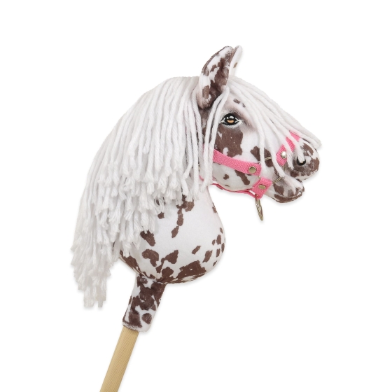 Hobby Horse - brown leopard with a white mane A4
