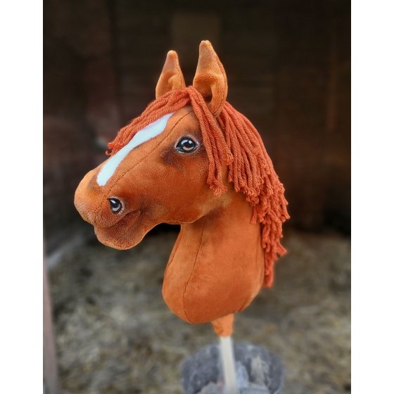 Hobby Horse  - chestnut stick horse A3