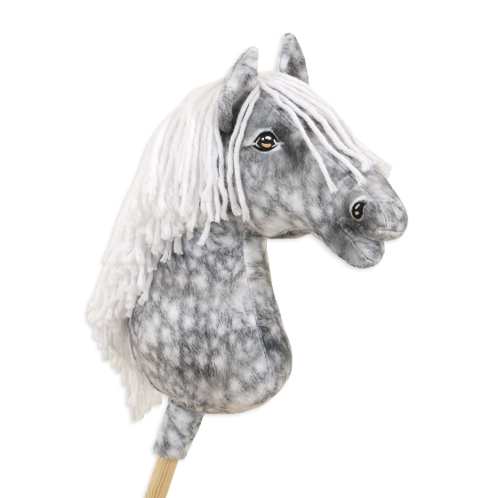 Hobby Horse - dapple grey horse with a white mane A3