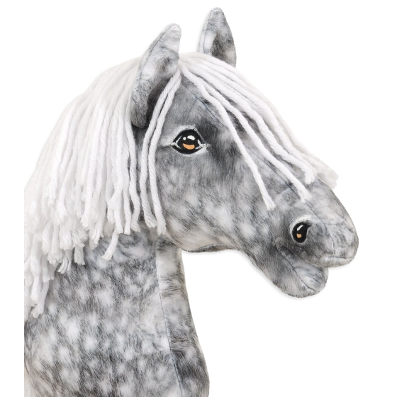 Hobby Horse - dapple grey horse with a white mane A3