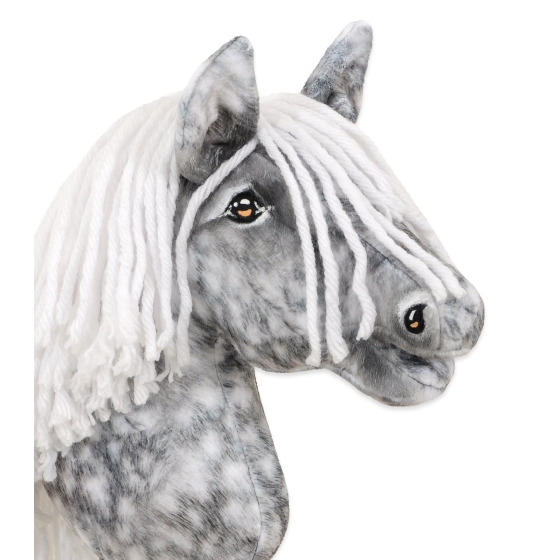 Hobby Horse - dapple grey horse with a white mane A4