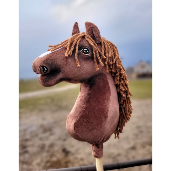 Hobby Horse - dark chestnut horse A3