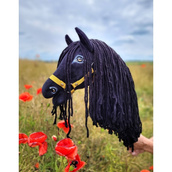 Hobby Horse - friesian horse frieze A3