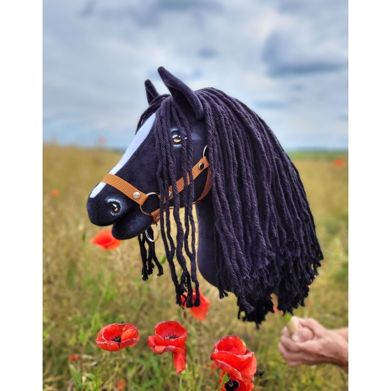 Hobby Horse - friesian horse frieze II A3