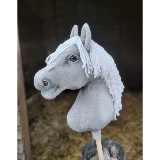 Hobby Horse - gray stick horse A3