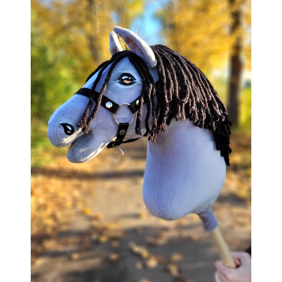 Hobby Horse - gray horse IV with black mane A3