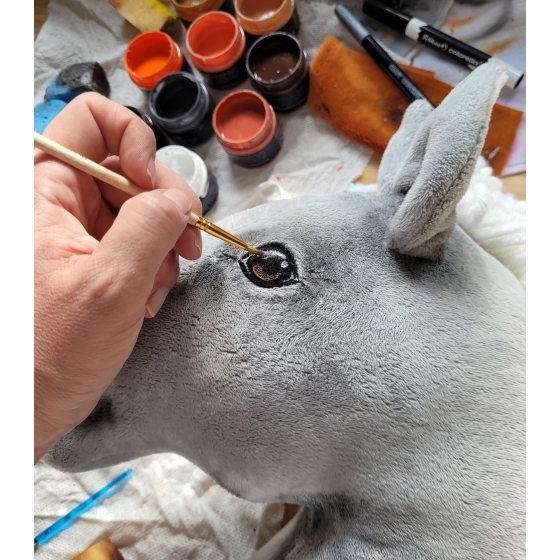 Hobby Horse - grey horse with grey mane A3