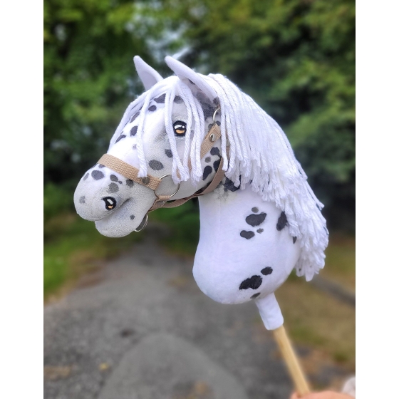 Stick Horse White with Black Spots - Ireland