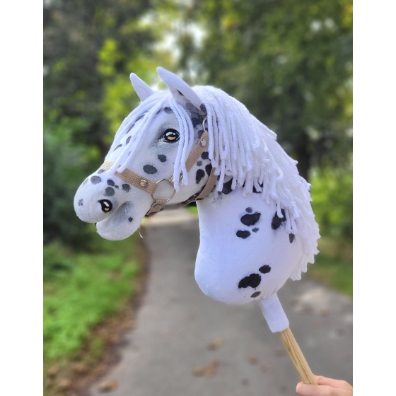 Buy online white hobby horse with black spots