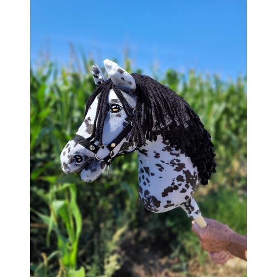 Hobby Horse - leopard horse with a black mane A3