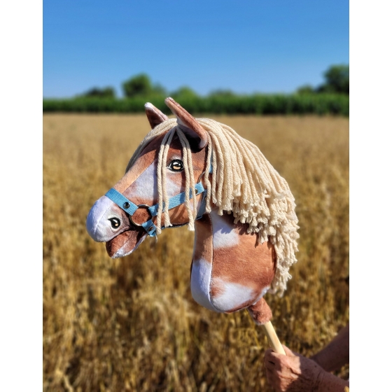 Hobby Horse - tobiano bay horse with a beige mane A3