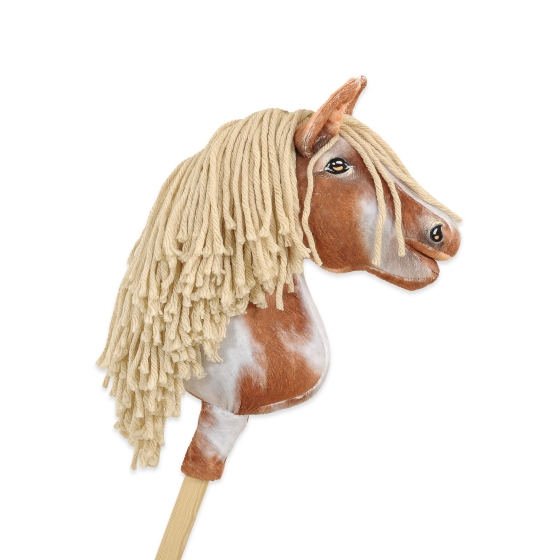 Hobby Horse - tobiano bay horse with a beige maneA4
