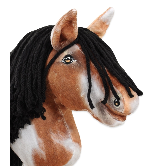 Hobby Horse - tobiano bay horse with a black maneA4
