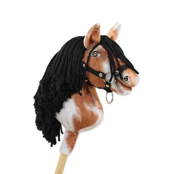 Hobby Horse - tobiano bay horse with a black maneA4