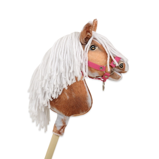 Hobby Horse - tobiano bay horse with a white maneA4