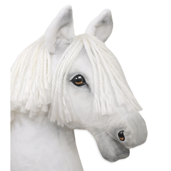 Realistic white hobby horse
