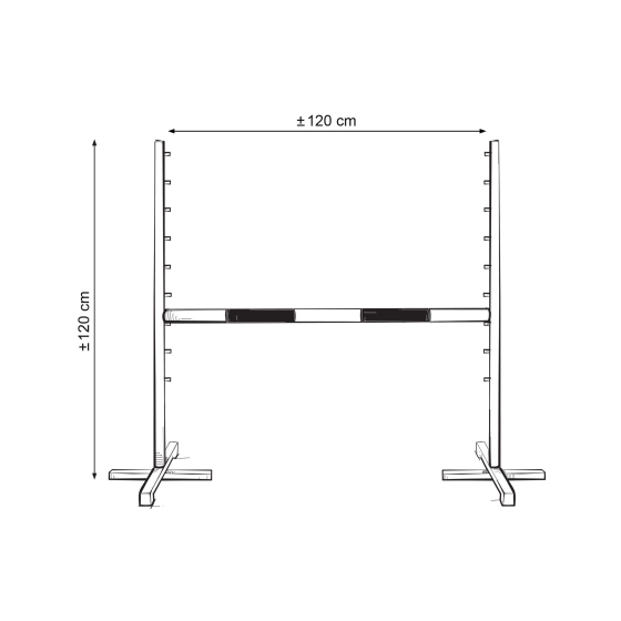 Jumping obstacle for Hobby Horse 120cm, beam red