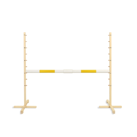 Jumping obstacle for Hobby Horse 160 cm, h-120cm, beam yellow