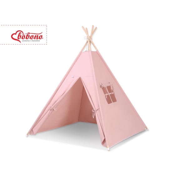 Kids Teepee Tent + decorative feathers- pastel pink