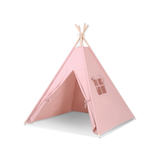Kids Teepee Tent + decorative feathers- pastel pink