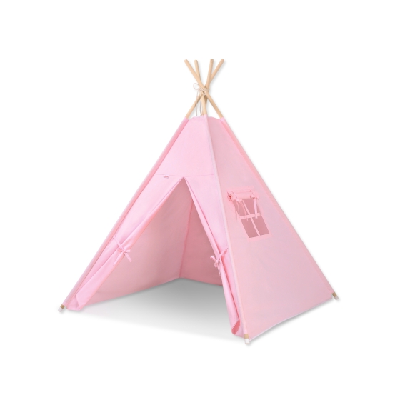 Kids Teepee Tent + decorative feathers- pink