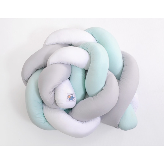 Knot braided bumper- white-gray-mint