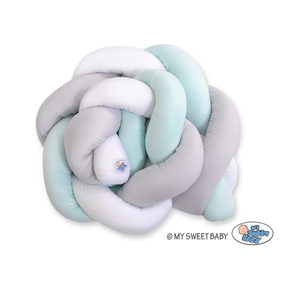 Knot braided bumper- white-gray-mint