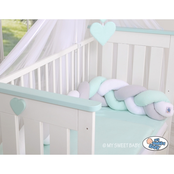 Knot braided bumper- white-gray-mint