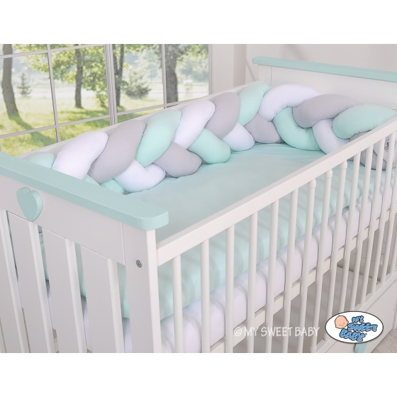 Knot braided bumper- white-gray-mint