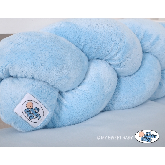 Knot bumper minky 180cm - blue