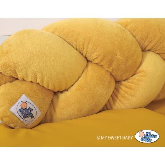 Knot bumper minky Plush 180cm- honey yellow
