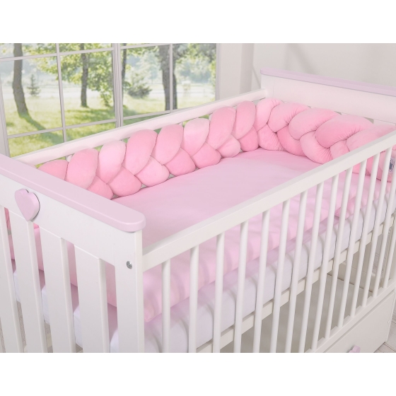 Knot bumper minky 180cm - pink